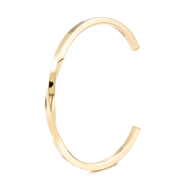 PandaHall Ion Plating(IP) 304 Stainless Steel Cuff Bangles, Twist Open Bangles, Golden, Inner Diameter: 2-1/4 inch(5.7cm) 304 Stainless...
PandaHall Ion Plating(IP) 304 Stainless Steel Cuff Bangles, Twist Open Bangles, Golden, Inner Diameter: 2-1/4 inch(5.7cm) 304 Stainless...