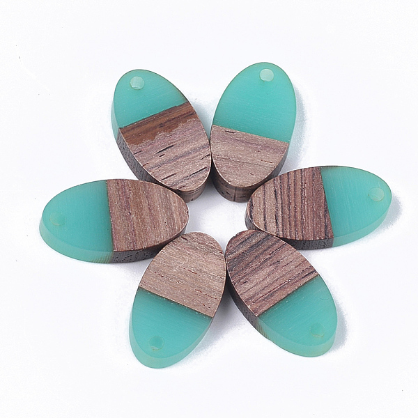 PandaHall Resin & Walnut Wood Pendants, Oval, Medium Turquoise, 20x11x3.5mm, Hole: 1.8mm Resin+Wood Oval Cyan
PandaHall Resin & Walnut Wood Pendants, Oval, Medium Turquoise, 20x11x3.5mm, Hole: 1.8mm Resin+Wood Oval Cyan