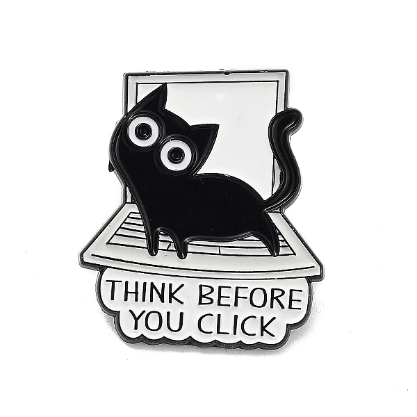 PandaHall Enamel Pins, Alloy Brooches for Backpack Clothes, Cat with Laptop , Black, 30.5x26.5x1.5mm Alloy+Enamel Cat Shape Black
PandaHall Enamel Pins, Alloy Brooches for Backpack Clothes, Cat with Laptop , Black, 30.5x26.5x1.5mm Alloy+Enamel Cat Shape Black