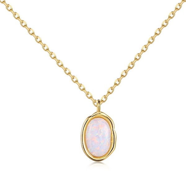 PandaHall Oval 925 Sterling Silver Pendant Necklaces, with Synthetic Opal, Real 18K Gold Plated, 15.75 inch(40cm) Sterling Silver Oval Pink
PandaHall Oval 925 Sterling Silver Pendant Necklaces, with Synthetic Opal, Real 18K Gold Plated, 15.75 inch(40cm) Sterling Silver Oval Pink