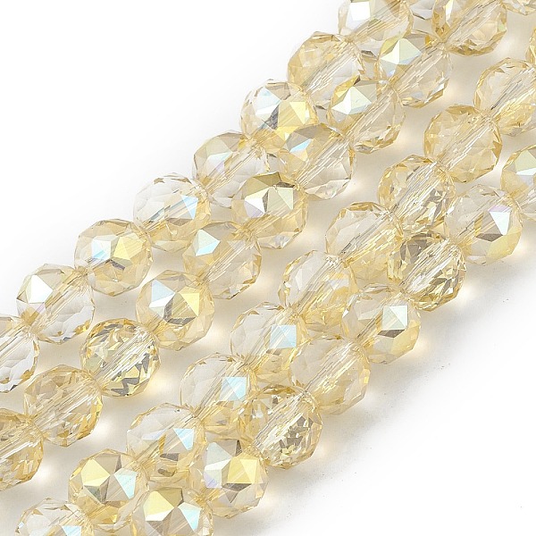 PandaHall Transparent Electroplate Glass Beads Strands, Faceted, Round, Full Rainbow Plated, Yellow, 9~10x9~9.5mm, Hole: 1.4mm, about...
PandaHall Transparent Electroplate Glass Beads Strands, Faceted, Round, Full Rainbow Plated, Yellow, 9~10x9~9.5mm, Hole: 1.4mm, about...