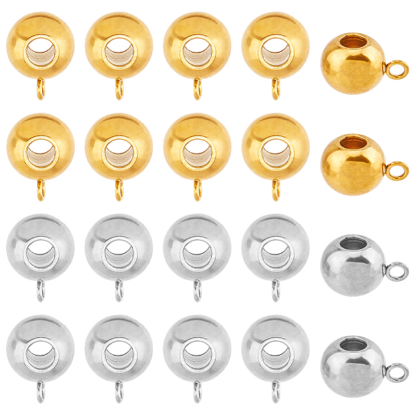 PandaHall SUPERFINDINGS 40Pcs 2 Colors 304 Stainless Steel Tube Bails, Loop Bails, Rondelle Bail Beads, Golden & Stainless Steel Color...
PandaHall SUPERFINDINGS 40Pcs 2 Colors 304 Stainless Steel Tube Bails, Loop Bails, Rondelle Bail Beads, Golden & Stainless Steel Color...