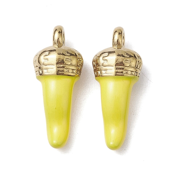 PandaHall Ion Plating(IP) 304 Stainless Steel Pendants, with Enamel, Real 18K Gold Plated, Horn of Plenty/Italian Horn Cornicello Charms..., Yellow
PandaHall Ion Plating(IP) 304 Stainless Steel Pendants, with Enamel, Real 18K Gold Plated, Horn of Plenty/Italian Horn Cornicello Charms..., Yellow