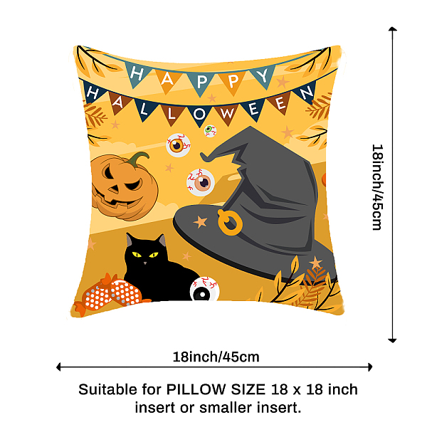 PandaHall Burlap Customization Pillow Covers Set, Square, Colorful, Pumpkin, 45x45cm Cloth Pumpkin
PandaHall Burlap Customization Pillow Covers Set, Square, Colorful, Pumpkin, 45x45cm Cloth Pumpkin