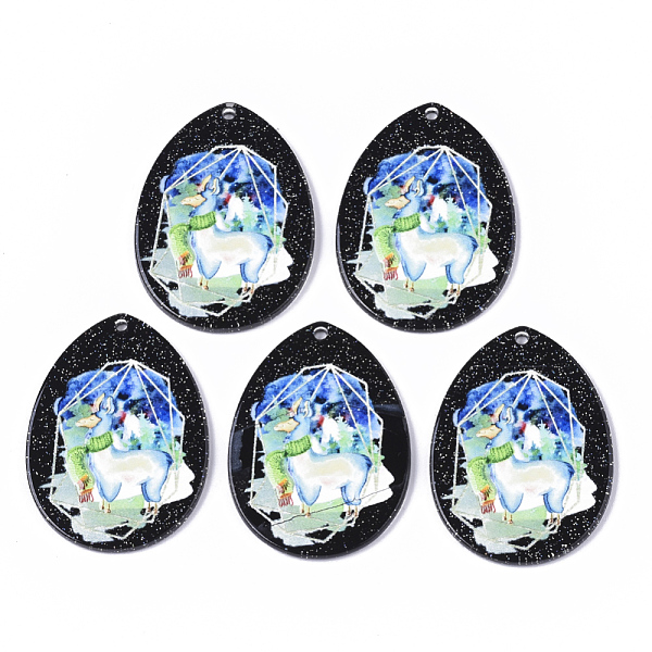 PandaHall 3D Printed Acrylic Pendants, with Glitter Powder, for Christmas, Teardrop, Sheep Pattern, Black, 42x31x2.5mm, Hole: 2mm Acrylic...
PandaHall 3D Printed Acrylic Pendants, with Glitter Powder, for Christmas, Teardrop, Sheep Pattern, Black, 42x31x2.5mm, Hole: 2mm Acrylic...