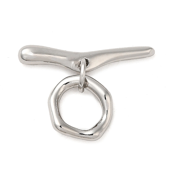PandaHall Brass Toggle Clasps, Ring, Real Platinum Plated, Ring: 12.5x11.5x2mm; Bar: 24x5x3.5, Hole: 1.2mm Brass Ring
PandaHall Brass Toggle Clasps, Ring, Real Platinum Plated, Ring: 12.5x11.5x2mm; Bar: 24x5x3.5, Hole: 1.2mm Brass Ring
