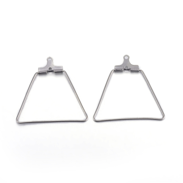 PandaHall 304 Stainless Steel Pendants, Hoop Earring Findings, Trapezoid, Stainless Steel Color, 21 Gauge, 26x27.5x1.5mm, Hole: 1mm, Inner...
PandaHall 304 Stainless Steel Pendants, Hoop Earring Findings, Trapezoid, Stainless Steel Color, 21 Gauge, 26x27.5x1.5mm, Hole: 1mm, Inner...