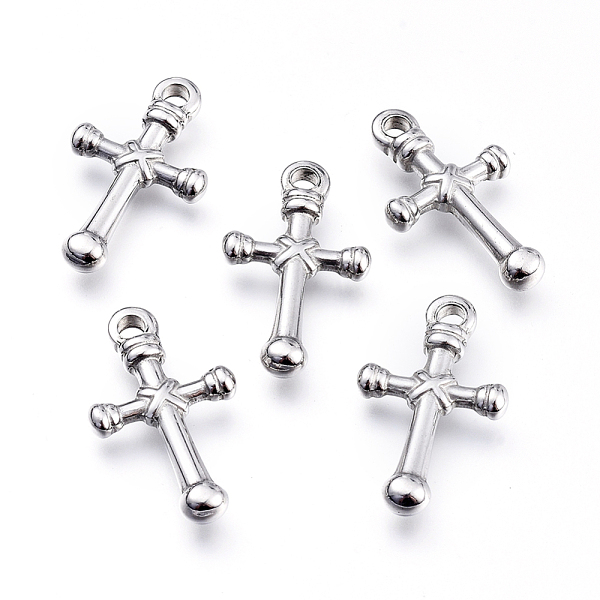 PandaHall 304 Stainless Steel Pendants, Cross, Stainless Steel Color, 22.5x13x3mm, Hole: 2.5mm 304 Stainless Steel Cross
PandaHall 304 Stainless Steel Pendants, Cross, Stainless Steel Color, 22.5x13x3mm, Hole: 2.5mm 304 Stainless Steel Cross