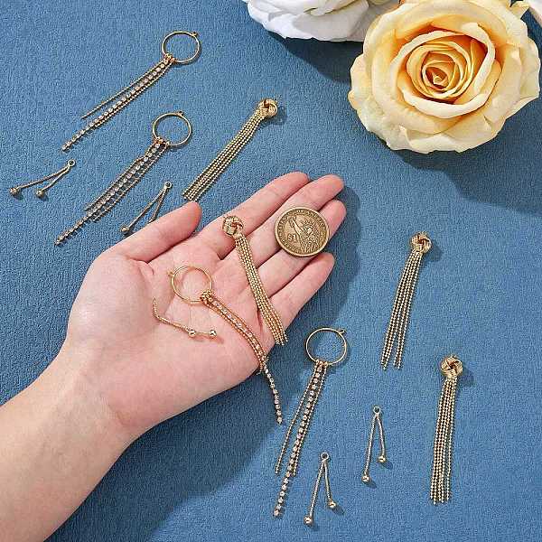 PandaHall 12Pcs 3 Style Brass Big Chain Tassel Pendants, with Ball Chains & Rhinestone Cup Chains, Nickel Free, Crystal, Golden, 38~95mm...
PandaHall 12Pcs 3 Style Brass Big Chain Tassel Pendants, with Ball Chains & Rhinestone Cup Chains, Nickel Free, Crystal, Golden, 38~95mm...