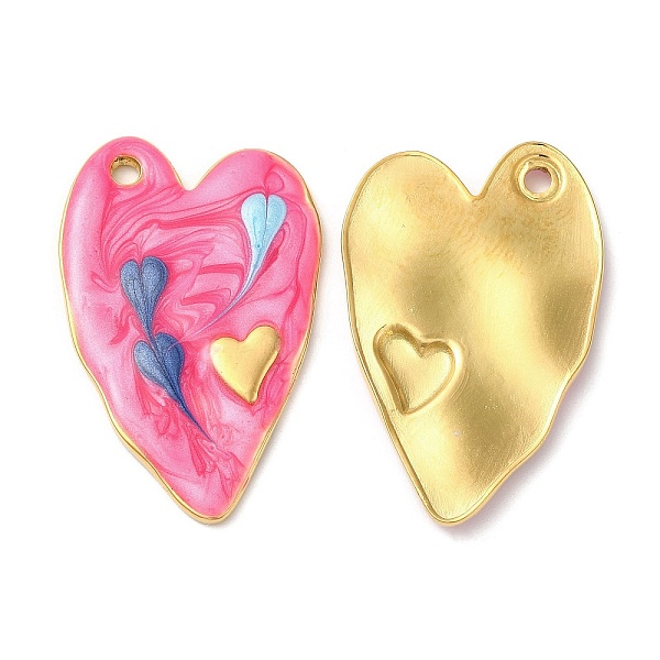 PandaHall 304 Stainless Steel Enamel Pendants, Real 18K Gold Plated, Heart Charm, Deep Pink, 36x24x2.5mm, Hole: 2.5mm Stainless Steel+Enamel...
PandaHall 304 Stainless Steel Enamel Pendants, Real 18K Gold Plated, Heart Charm, Deep Pink, 36x24x2.5mm, Hole: 2.5mm Stainless Steel+Enamel...