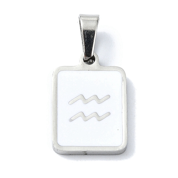 PandaHall 304 Stainless Steel Pendants, with Enamel, Stainless Steel Color, Rectangle with Constellation Charms, Aquarius, 16x11x1.5mm, Hole...
PandaHall 304 Stainless Steel Pendants, with Enamel, Stainless Steel Color, Rectangle with Constellation Charms, Aquarius, 16x11x1.5mm, Hole...