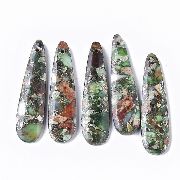 PandaHall Synthetic Regalite/Imperial Jasper/Sea Sediment Jasper Pendants, Dyed, Teardrop, Sea Green, 45x12x4mm, Hole: 1.2mm Imperial Jasper...
PandaHall Synthetic Regalite/Imperial Jasper/Sea Sediment Jasper Pendants, Dyed, Teardrop, Sea Green, 45x12x4mm, Hole: 1.2mm Imperial Jasper...