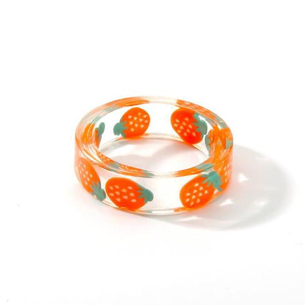 PandaHall Resin Plain Band Rings, Polymer Clay Fruit Slice inside Rings for Women Girls, Strawberry, 17mm Resin Strawberry Red
PandaHall Resin Plain Band Rings, Polymer Clay Fruit Slice inside Rings for Women Girls, Strawberry, 17mm Resin Strawberry Red