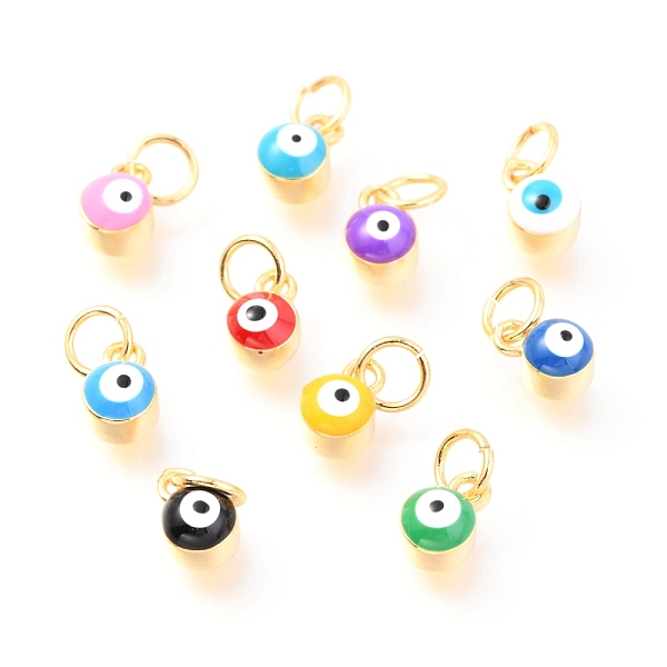 PandaHall Brass Enamel Pendants, Long-Lasting Plated, Real 18K Gold Plated, with Jump Rings, Column with Evil Eye, Mixed Color, 7x3.5x4.5mm..., Multicolor
PandaHall Brass Enamel Pendants, Long-Lasting Plated, Real 18K Gold Plated, with Jump Rings, Column with Evil Eye, Mixed Color, 7x3.5x4.5mm..., Multicolor