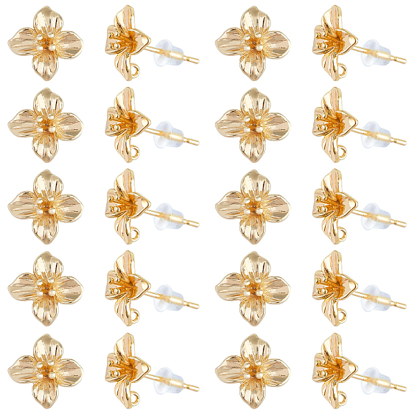 PandaHall SUPERFINDINGS 20Pcs Brass Stud Earring Findings Flower Ear Studs with Loop 18K Gold Plated Earring Post with 20Pcs Plastic Ear...
PandaHall SUPERFINDINGS 20Pcs Brass Stud Earring Findings Flower Ear Studs with Loop 18K Gold Plated Earring Post with 20Pcs Plastic Ear...