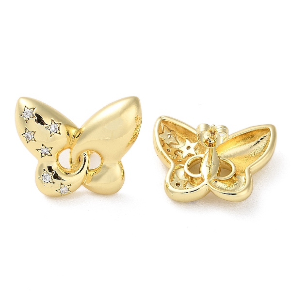PandaHall Butterfly with Star Rack Plating Brass Micro Pave Clear Cubic Zirconia Stud Earrings for Women, Long-Lasting Plated, Lead Free &...
PandaHall Butterfly with Star Rack Plating Brass Micro Pave Clear Cubic Zirconia Stud Earrings for Women, Long-Lasting Plated, Lead Free &...