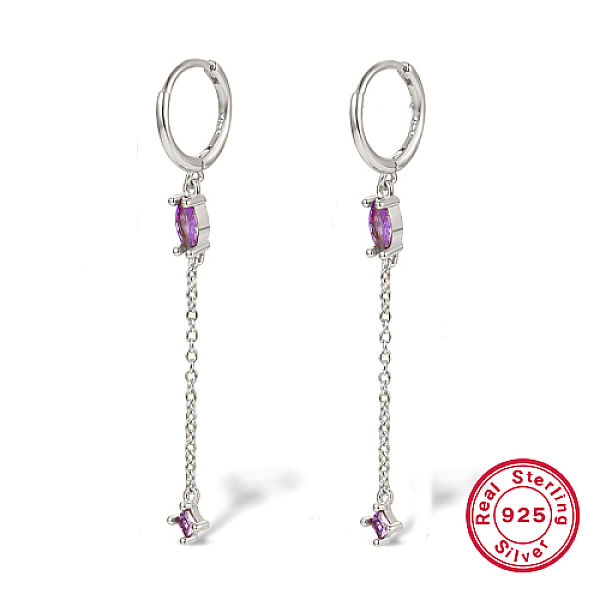 PandaHall Rhodium Plated Platinum 925 Sterling Silver Hoop Earrings, Rhinestone Horse Eye Tassel Earrings, with 925 Stamp, Medium Purple...
PandaHall Rhodium Plated Platinum 925 Sterling Silver Hoop Earrings, Rhinestone Horse Eye Tassel Earrings, with 925 Stamp, Medium Purple...