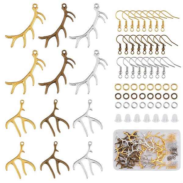 PandaHall DIY Antler Shape Earring Making Kit, Including Alloy Big Pendants, Iron Earring Hooks, Plastic Ear Nuts, Mixed Color, 176Pcs/box...
PandaHall DIY Antler Shape Earring Making Kit, Including Alloy Big Pendants, Iron Earring Hooks, Plastic Ear Nuts, Mixed Color, 176Pcs/box...