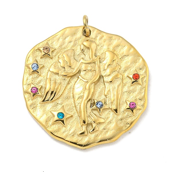 PandaHall Real 18K Gold Plated Vacuum Plating 304 Stainless Steel Pendants, with Rhinestone and Jump Ring, Flat Round with Constellations..., Multicolor
PandaHall Real 18K Gold Plated Vacuum Plating 304 Stainless Steel Pendants, with Rhinestone and Jump Ring, Flat Round with Constellations..., Multicolor