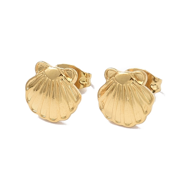 PandaHall Ion Plating(IP) 304 Stainless Steel Shell Stud Earrings for Women, Golden, 10x10mm, Pin: 0.8mm 304 Stainless Steel Shell Shape
PandaHall Ion Plating(IP) 304 Stainless Steel Shell Stud Earrings for Women, Golden, 10x10mm, Pin: 0.8mm 304 Stainless Steel Shell Shape