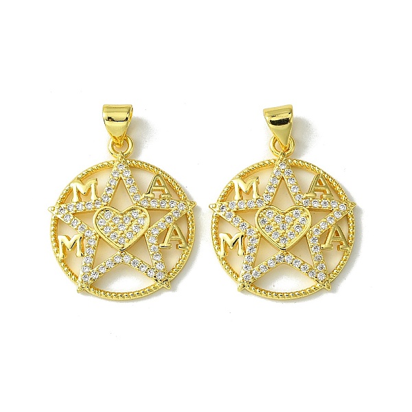 PandaHall Mother's Day Real 18K Gold Plated Brass Micro Pave Clear Cubic Zirconia Pendants, Word Mom, Flat Round, 23x20x2.5mm, Hole: 5x3.5mm...
PandaHall Mother's Day Real 18K Gold Plated Brass Micro Pave Clear Cubic Zirconia Pendants, Word Mom, Flat Round, 23x20x2.5mm, Hole: 5x3.5mm...