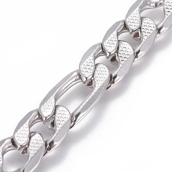 PandaHall 304 Stainless Steel Figaro Chains, Unwelded, Textured, Stainless Steel Color, 9.5mm, Links: 18.7x9.5x2.5mm and 14x9.5x2.5mm 304...
PandaHall 304 Stainless Steel Figaro Chains, Unwelded, Textured, Stainless Steel Color, 9.5mm, Links: 18.7x9.5x2.5mm and 14x9.5x2.5mm 304...