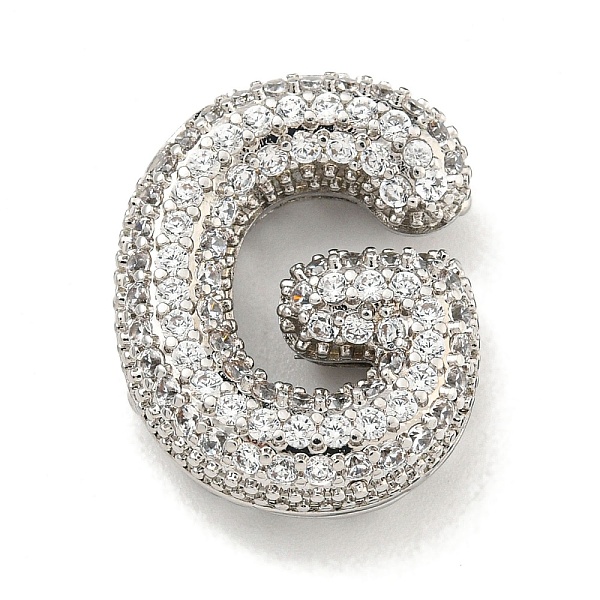 PandaHall Platinum Plated Brass Micro Pave Cubic Zirconia Pendants, Letter Charms, Letter G, 19x17x6mm, Hole: 3.5x2mm Brass+Cubic Zirconia..., Clear
PandaHall Platinum Plated Brass Micro Pave Cubic Zirconia Pendants, Letter Charms, Letter G, 19x17x6mm, Hole: 3.5x2mm Brass+Cubic Zirconia..., Clear