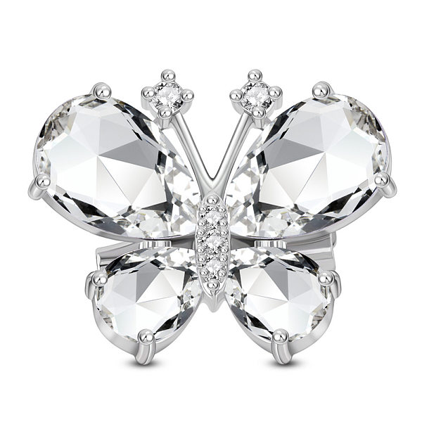 PandaHall SHEGRACE Brass Safety Brooch, with Grade AAA Cubic Zirconia, Butterfly, Platinum, 18.5x23.8mm Brass Clear
PandaHall SHEGRACE Brass Safety Brooch, with Grade AAA Cubic Zirconia, Butterfly, Platinum, 18.5x23.8mm Brass Clear