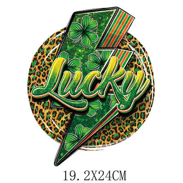 PandaHall Saint Patrick's Day Theme PET Sublimation Stickers, Heat Transfer Film, Iron on Vinyls, for Clothes Decoration, Lightning Bolt...
PandaHall Saint Patrick's Day Theme PET Sublimation Stickers, Heat Transfer Film, Iron on Vinyls, for Clothes Decoration, Lightning Bolt...