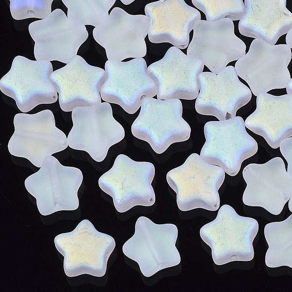 PandaHall Electroplate Glass Beads, Frosted, AB Color Plated, Star, Clear AB, 8x8x4mm, Hole: 0.8~1mm Glass Star White
PandaHall Electroplate Glass Beads, Frosted, AB Color Plated, Star, Clear AB, 8x8x4mm, Hole: 0.8~1mm Glass Star White