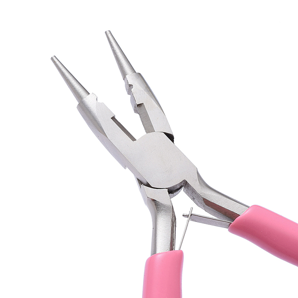 PandaHall 45# Carbon Steel Jewelry Pliers, Round Nose Pliers, Wire Cutter, Ferronickel, Pink, 122x80x9mm Carbon Steel Pink
PandaHall 45# Carbon Steel Jewelry Pliers, Round Nose Pliers, Wire Cutter, Ferronickel, Pink, 122x80x9mm Carbon Steel Pink