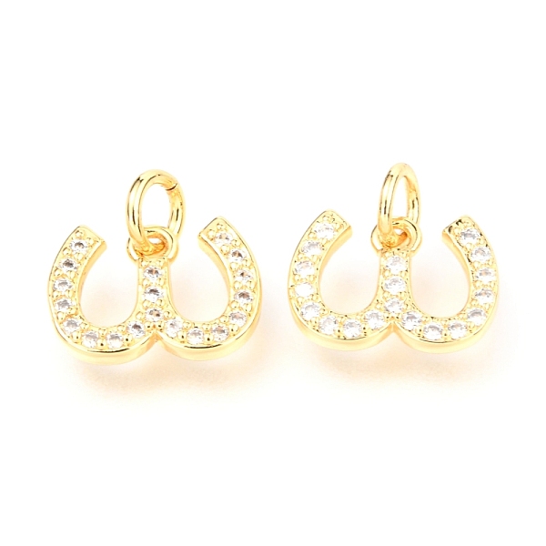 PandaHall Brass Micro Pave Cubic Zirconia Charms, with Jump Rings, Greek Alphabet, Real 18k Gold Plated, Letter.W, 12x8.5x1.85mm, Jump Ring..., Clear
PandaHall Brass Micro Pave Cubic Zirconia Charms, with Jump Rings, Greek Alphabet, Real 18k Gold Plated, Letter.W, 12x8.5x1.85mm, Jump Ring..., Clear