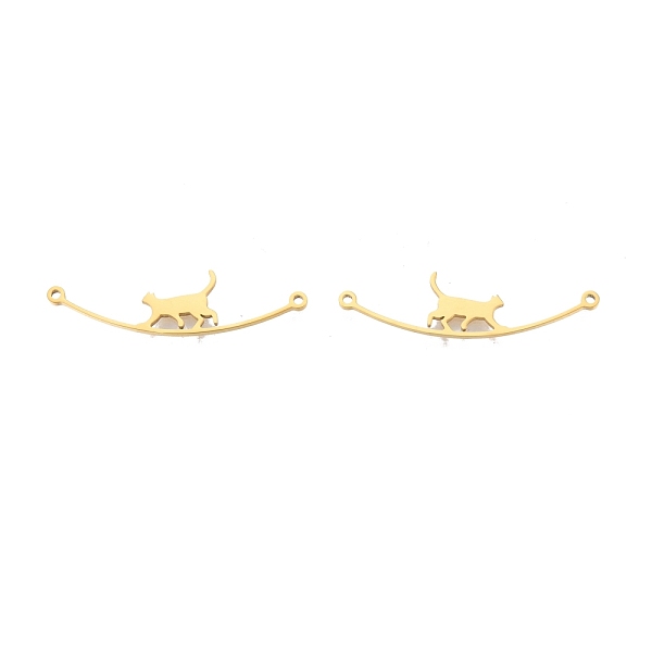 PandaHall Ion Plating(IP) 201 Stainless Steel Connector Charms, Cat, Real 18K Gold Plated, 43x11x1.5mm, Hole: 1.5mm 201 Stainless Steel Cat...
PandaHall Ion Plating(IP) 201 Stainless Steel Connector Charms, Cat, Real 18K Gold Plated, 43x11x1.5mm, Hole: 1.5mm 201 Stainless Steel Cat...