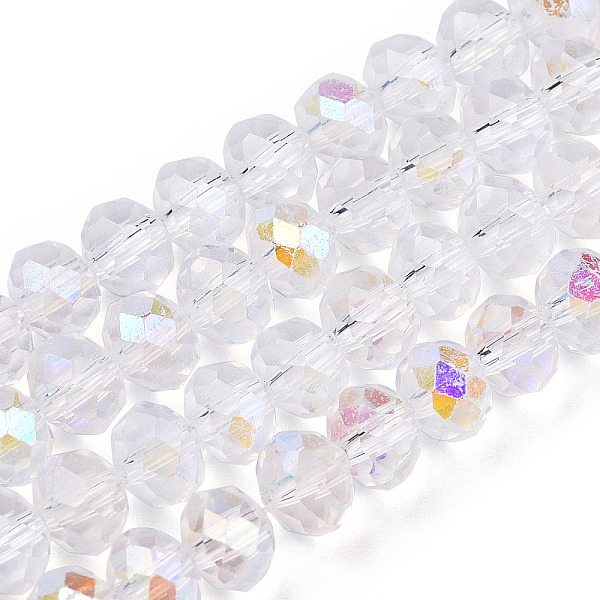 PandaHall Electroplate Glass Beads Strands, AB Color Plated, Faceted, Rondelle, Clear AB, 6x5mm, Hole: 1mm, about 83~85pcs/strand, 38~39cm..., White
PandaHall Electroplate Glass Beads Strands, AB Color Plated, Faceted, Rondelle, Clear AB, 6x5mm, Hole: 1mm, about 83~85pcs/strand, 38~39cm..., White