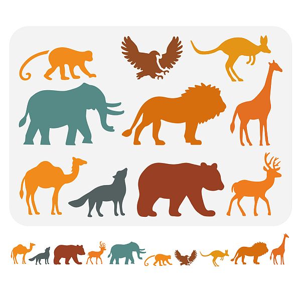 PandaHall Plastic Drawing Painting Stencils Templates, for Painting on Scrapbook Fabric Tiles Floor Furniture Wood, Rectangle, Animals...
PandaHall Plastic Drawing Painting Stencils Templates, for Painting on Scrapbook Fabric Tiles Floor Furniture Wood, Rectangle, Animals...