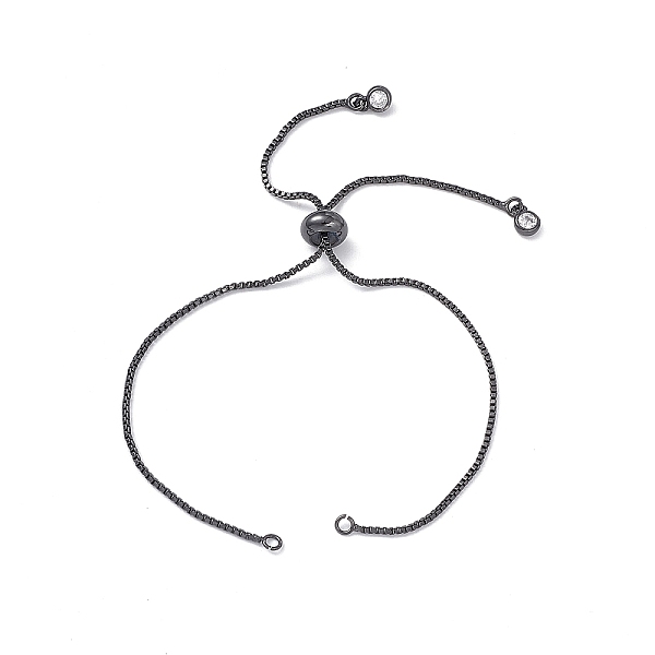PandaHall Brass Box Chains Slider Bracelet Makings, with Crystal Rhinestone Chains Tab, Gunmetal, 9-7/8 inch(25.2cm), Hole: 1.8mm Brass..., Clear
PandaHall Brass Box Chains Slider Bracelet Makings, with Crystal Rhinestone Chains Tab, Gunmetal, 9-7/8 inch(25.2cm), Hole: 1.8mm Brass..., Clear