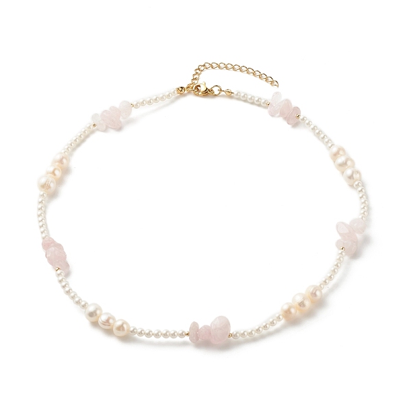 PandaHall Natural Rose Quartz Chip Beaded Necklace for Girl Women, Vintage Shell Pearl Beads Necklace, Golden, 15.98 inch(40.6cm) Rose...
PandaHall Natural Rose Quartz Chip Beaded Necklace for Girl Women, Vintage Shell Pearl Beads Necklace, Golden, 15.98 inch(40.6cm) Rose...