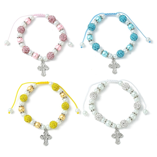 PandaHall Cross Alloy Rhinestone Pendant Bracelet for Women, Glass Pearl & Polymer Clay Rhinestone Braided Bead Bracelets, Mixed Color..., Multicolor
PandaHall Cross Alloy Rhinestone Pendant Bracelet for Women, Glass Pearl & Polymer Clay Rhinestone Braided Bead Bracelets, Mixed Color..., Multicolor