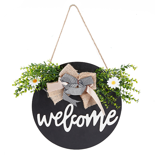 PandaHall Wooden Ornaments, with Jute Twine, for Party Gift Home Decoration, Flat Round with Word, Word, 300mm Wood Word
PandaHall Wooden Ornaments, with Jute Twine, for Party Gift Home Decoration, Flat Round with Word, Word, 300mm Wood Word