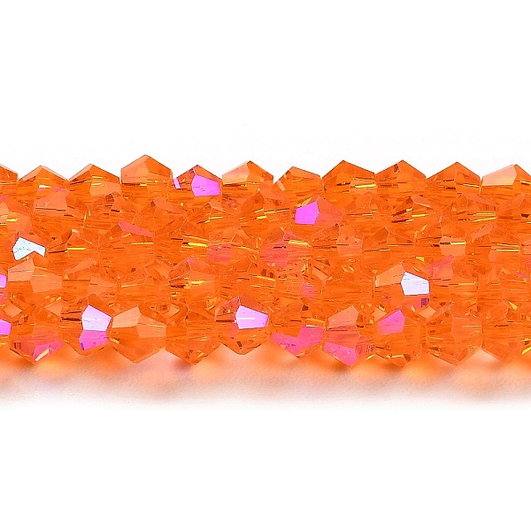 PandaHall Transparent Electroplate Glass Beads Strands, AB Color Plated, Faceted, Bicone, Orange Red, 2mm, about 145~150pcs/strand...
PandaHall Transparent Electroplate Glass Beads Strands, AB Color Plated, Faceted, Bicone, Orange Red, 2mm, about 145~150pcs/strand...