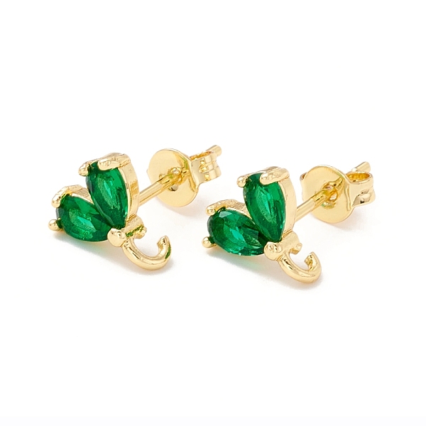 PandaHall Rack Plating Brass Cubic Zirconia Stud Earrings Findings, Real 18K Gold Plated, with Loop, Cadmium Free & Lead Free, Heart, Green...
PandaHall Rack Plating Brass Cubic Zirconia Stud Earrings Findings, Real 18K Gold Plated, with Loop, Cadmium Free & Lead Free, Heart, Green...
