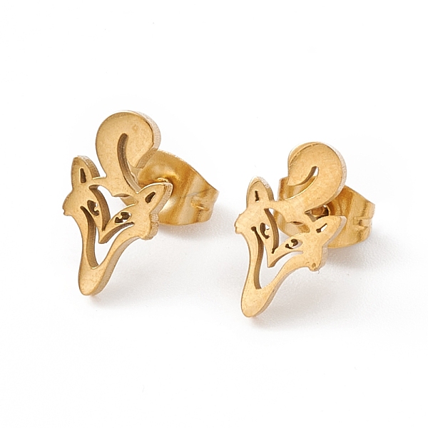 PandaHall 304 Stainless Steel Fox Stud Earrings for Women, Golden, 12x6mm, Pin: 0.7mm 304 Stainless Steel Fox
PandaHall 304 Stainless Steel Fox Stud Earrings for Women, Golden, 12x6mm, Pin: 0.7mm 304 Stainless Steel Fox