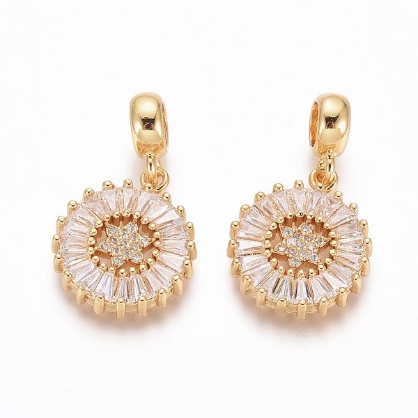 PandaHall Brass Micro Pave Clear Cubic Zirconia European Dangle Charms, Large Hole Pendants, for Jewish, Flat Round with Star of David...
PandaHall Brass Micro Pave Clear Cubic Zirconia European Dangle Charms, Large Hole Pendants, for Jewish, Flat Round with Star of David...