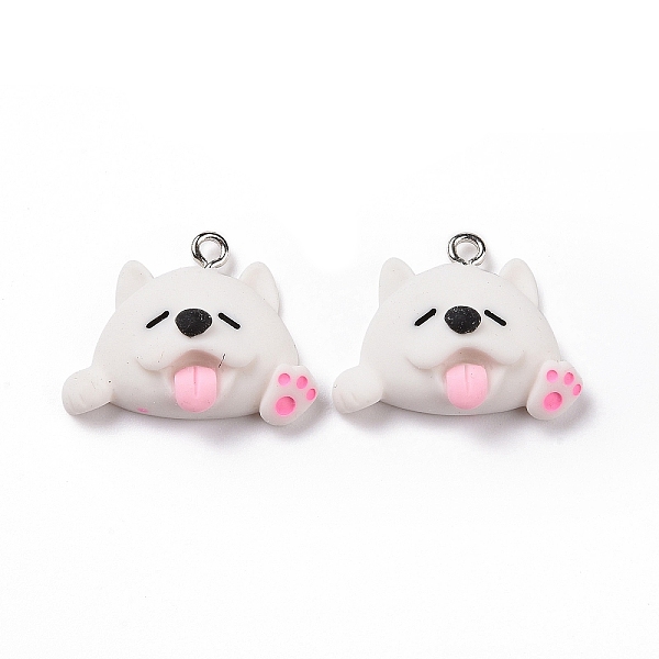 PandaHall Cartoon Opaque Resin Pendants, with Platinum Tone Iron Loops, Dog Charm, White, 20x26x9mm, Hole: 2mm Iron+Resin Dog White
PandaHall Cartoon Opaque Resin Pendants, with Platinum Tone Iron Loops, Dog Charm, White, 20x26x9mm, Hole: 2mm Iron+Resin Dog White