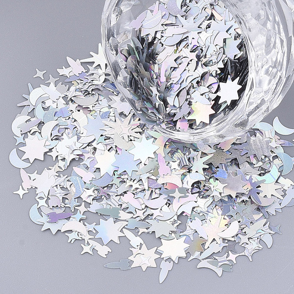 PandaHall Ornament Accessories, PVC Plastic Paillette/Sequins Beads, No Hole/Undrilled Beads, Mixed Shapes, Silver, 3~7.5x2~9x0.1mm PVC...
PandaHall Ornament Accessories, PVC Plastic Paillette/Sequins Beads, No Hole/Undrilled Beads, Mixed Shapes, Silver, 3~7.5x2~9x0.1mm PVC...