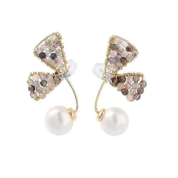 PandaHall Butterfly Natural Pearl Dangle Stud Earrings, Glass Beaded Earrings with 925 Sterling Silver Pins, Real 14K Gold Plated, 29x13mm...
PandaHall Butterfly Natural Pearl Dangle Stud Earrings, Glass Beaded Earrings with 925 Sterling Silver Pins, Real 14K Gold Plated, 29x13mm...