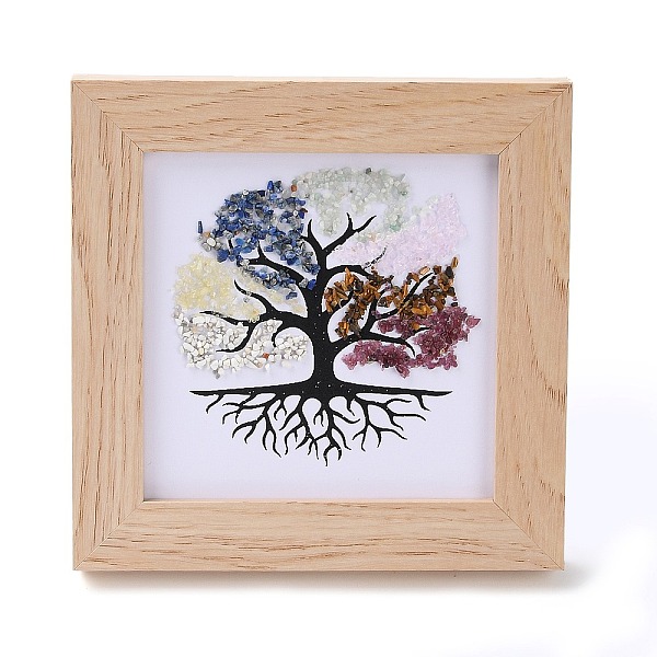 PandaHall Tree of Life Gemstone Chips Picture Frame Stand, with Wood Square Frame, Feng Shui Money Tree Picture Frame Home Office Decoration..., Orange
PandaHall Tree of Life Gemstone Chips Picture Frame Stand, with Wood Square Frame, Feng Shui Money Tree Picture Frame Home Office Decoration..., Orange