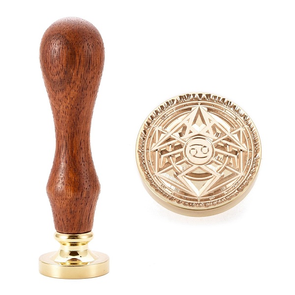 PandaHall Brass Wax Sealing Stamp, with Rosewood Handle for Post Decoration DIY Card Making, Twelve Constellations, Cancer, 89.5x25.5mm...
PandaHall Brass Wax Sealing Stamp, with Rosewood Handle for Post Decoration DIY Card Making, Twelve Constellations, Cancer, 89.5x25.5mm...
