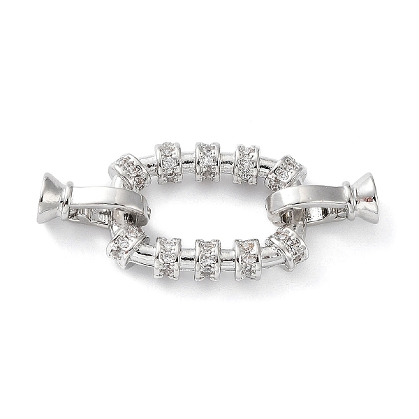 PandaHall Rack Plating Brass Pave Clear Cubic Zirconia Fold Over Clasps, Cadmium Free & Lead Free, Long-Lasting Plated, Oval, Platinum, Oval...
PandaHall Rack Plating Brass Pave Clear Cubic Zirconia Fold Over Clasps, Cadmium Free & Lead Free, Long-Lasting Plated, Oval, Platinum, Oval...