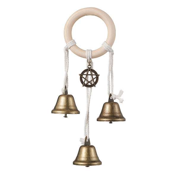 PandaHall Alloy & Iron Star Protective Witch Bells for Doorknob, Wood Ring Witch Wind Chime for Home Decor, Antique Bronze, 212mm Wood Bell
PandaHall Alloy & Iron Star Protective Witch Bells for Doorknob, Wood Ring Witch Wind Chime for Home Decor, Antique Bronze, 212mm Wood Bell
